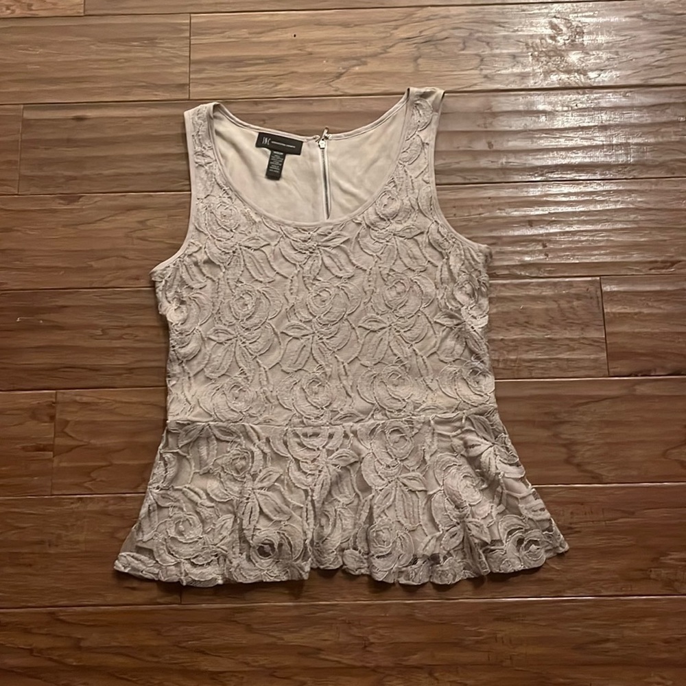 INC International Concepts Tank Top with Lace Overlay